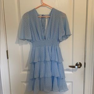 A sky blue summer dress
